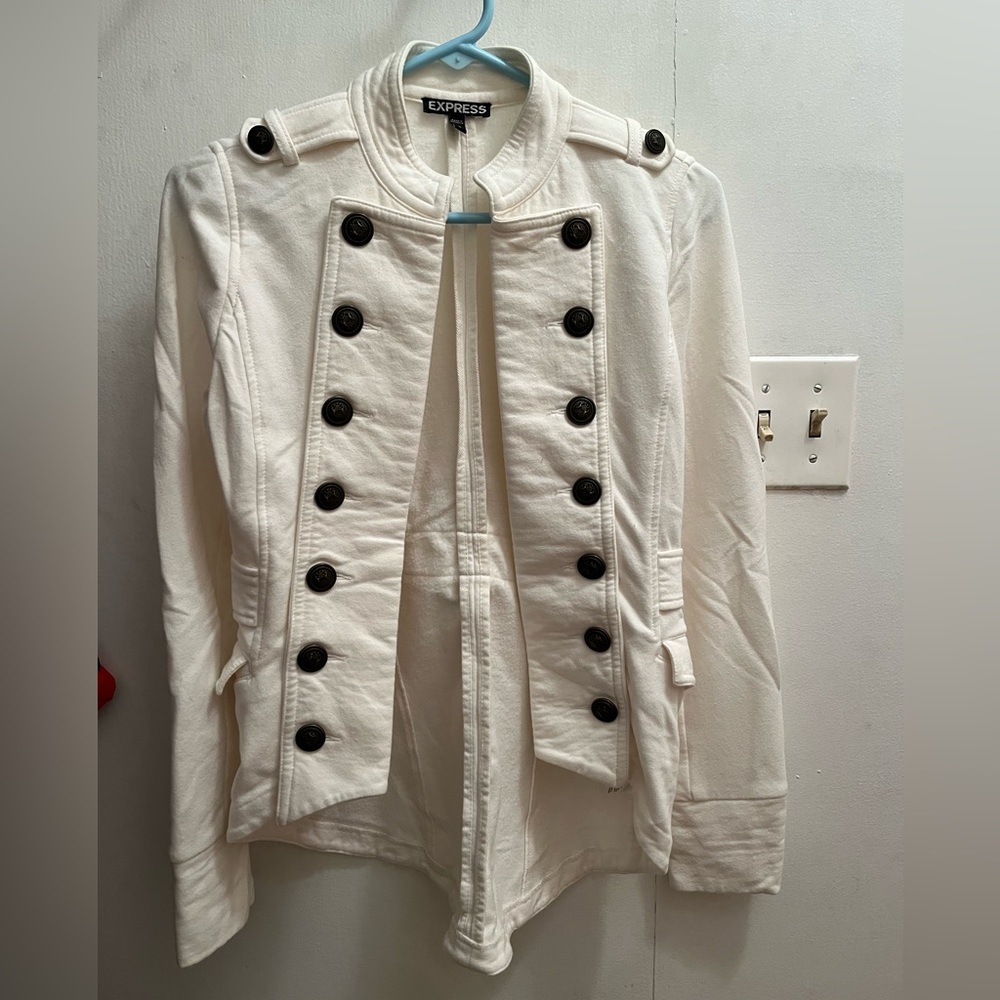 Express White Military Style Jacket